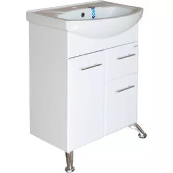 Тумба с раковиной Mixline Мираж 60х44 белая (4630099745597, 4620008196114)