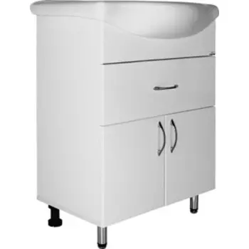 Тумба с раковиной Mixline Мистраль 60х34 белый (4657763972592, 4631111132579)