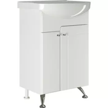 Тумба с раковиной Mixline Посейдон 55х45 белая (4640030866922, 4620008192765)