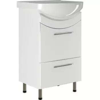 Тумба с раковиной Mixline Радуга 51х43 белая (4640030866953, 4631111132623)