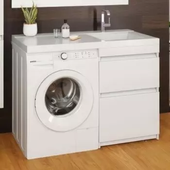 Тумба с раковиной Mixline Созвездие 110х48 правая, белая (4630099744941, 4680028070979)