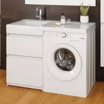 Тумба с раковиной Mixline Созвездие 120х48 левая, белая (4630099744941, 4680028070856)