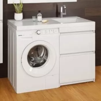 Тумба с раковиной Mixline Созвездие 120х48 правая белая (4630099744941, 4680028070863)