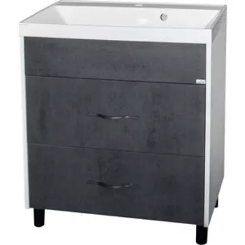 Тумба с раковиной Mixline Сура 60х45 белая/графит (4640030869541, 4680028070085)