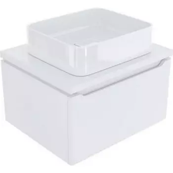 Тумба с раковиной Mixline Виктория 61х48 софт белый (4630099745818, 4660018641945)