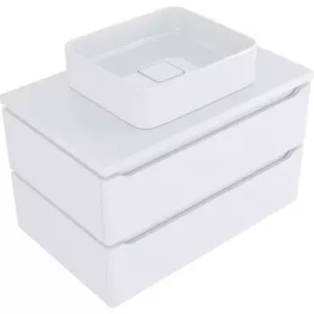 Тумба с раковиной Mixline Виктория 81х48 софт белый (4630099745863, 4660018641945)