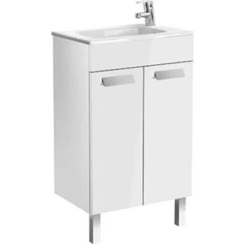 Тумба с раковиной Roca Debba 50 белый глянец (ZRU9302710 + 32799J000)