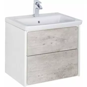 Тумба с раковиной Roca Ronda 60 бетон/белый (ZRU9303002, 327472000)