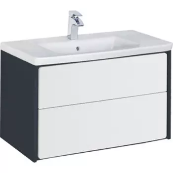 Тумба с раковиной Roca Ronda 70 антрацит/белый глянец (ZRU9302964, 327471000)