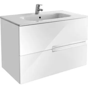 Тумба с раковиной Roca Victoria Nord Ice Edition 80 белый глянец (ZRU9302731 + 32799C000)