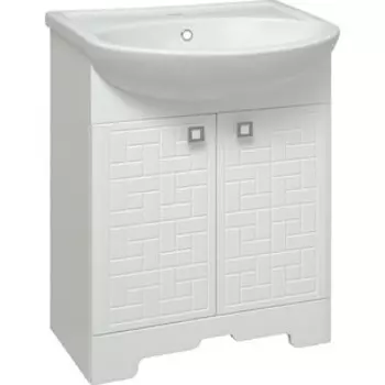 Тумба с раковиной Runo Авила 61х47 белая (00000001045, 4620008192772)