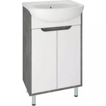 Тумба с раковиной Runo Эко 50х30 железный камень (00-00001337, 4620008192758)