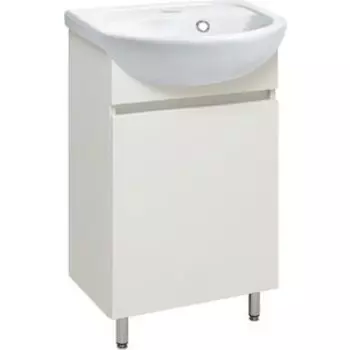 Тумба с раковиной Runo Лада 40 напольная, белая (00-00001194, WB.FN/Mango/40-C/WHT.G/S1)