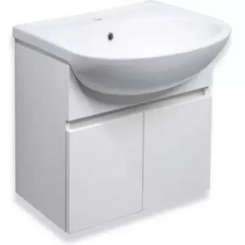 Тумба с раковиной Runo Лада 50 подвесная, белая (00-00001366, 4620008192758)