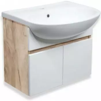 Тумба с раковиной Runo Лада 60 подвесная, крафтовый дуб (00-00001371, 4620008192772)