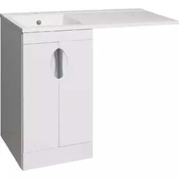Тумба с раковиной Runo Лира 45х48 (105) правое крыло, белая (00-00000144, 4620750029753)