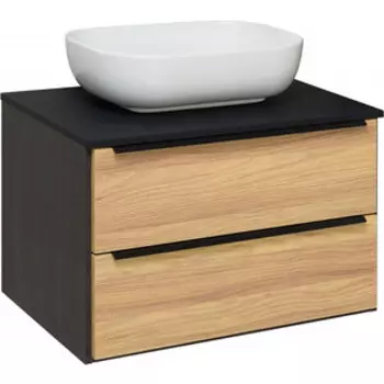 Тумба с раковиной Runo Мальта 70х46 дуб черный (00-00001097, 63570)