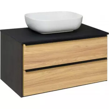 Тумба с раковиной Runo Мальта 85х46 дуб черный (00-00001099, 63570)