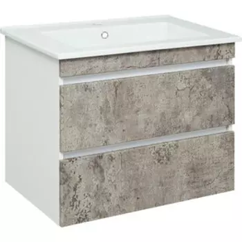 Тумба с раковиной Runo Манхэттен 77х47 серый бетон (00-00001019, 4640021062210)