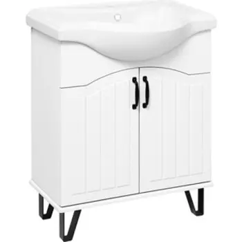 Тумба с раковиной Runo Марсель 66х42 белая (00-00001200, 4640021061268)