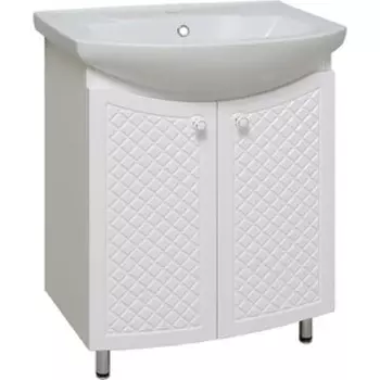 Тумба с раковиной Runo Милано 65х44 белая (УТ000002087, 4620008192475)