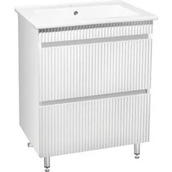 Тумба с раковиной Runo Модена 75х45 напольная, белая (00-00001453, 4640021062210)