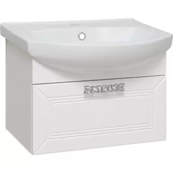 Тумба с раковиной Runo Монро 55х44 подвесная, белая (00-00000458, 4620008195551)