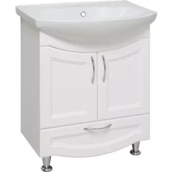 Тумба с раковиной Runo Неаполь 65х44 белая (00-00001033, 4620008192475)
