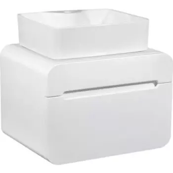 Тумба с раковиной Runo Ницца 60х46 белая (00-00002122, 00-00001449)