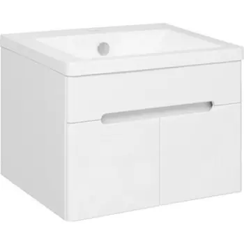 Тумба с раковиной Runo Парма 59х46 2 двери, подвесная, белая (00-00001037, 4620750025731)