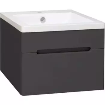 Тумба с раковиной Runo Парма 60х45 графит (00-00001428, 4620750025731)