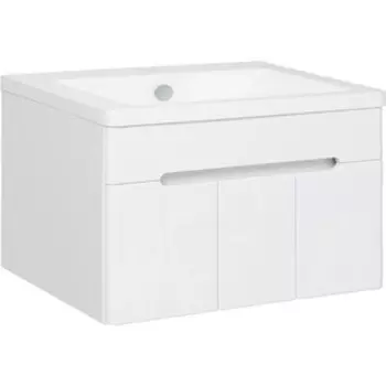 Тумба с раковиной Runo Парма 74х45 3 двери, подвесная, белая (00-00001039, 4620750025748)