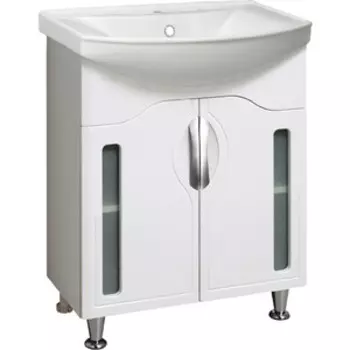 Тумба с раковиной Runo Толедо 66х40 белая (00000001038, 4640021062296)