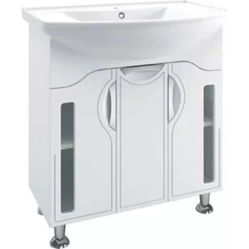 Тумба с раковиной Runo Толедо 76х49 белая (00000001039, 4620008197470)