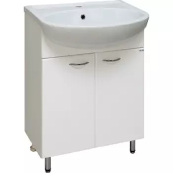 Тумба с раковиной Runo Уют 61х47 белая (00000000067, 4620008192772)