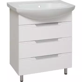 Тумба с раковиной Runo Верона 65х44 белая (00000001145, 4620008192475)