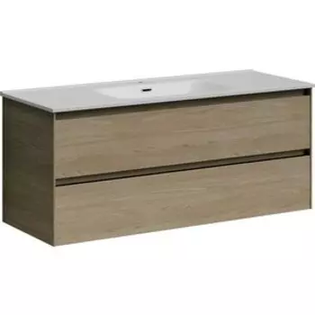 Тумба с раковиной Sancos Cento 120 два ящика, карпатская ель (CN120-1KE, CN7006)