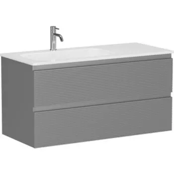 Тумба с раковиной Sancos Folk 100х45 левая, Ergraut soft (FL100LES, CN7014)