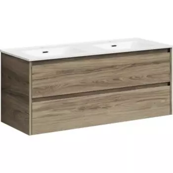 Тумба с раковиной Sancos Libra 120 два ящика, дуб чарльстон (LB120-2ECH, CN7004)