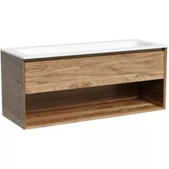 Тумба с раковиной Sancos Marmi 1.0 120х45 два отверстия, дуб чарльстон (MR1.0120ECH, CN7016)