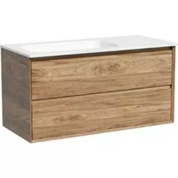 Тумба с раковиной Sancos Marmi 2.0 100х45 левая, дуб чарльстон (MR2.0100LECH, CN7014)