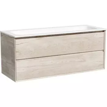 Тумба с раковиной Sancos Marmi 2.0 120х45 два отверстия, дуб галифакс натуральный (MR2.0120EG, CN7016)