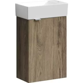 Тумба с раковиной Sancos Mini 35 правая, одна дверца, дуб чарльстон (MN35ECHR, CN5007)