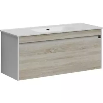 Тумба с раковиной Sancos Smart 120 два ящика, дуб бардолино/белый (SM120-1E, CN7006)