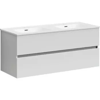 Тумба с раковиной Sancos Urban 120 два ящика, белый глянец (UR120-2W, CN7004)