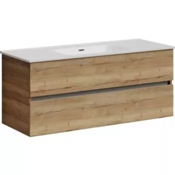 Тумба с раковиной Sancos Urban 120 два ящика, дуб галифакс натуральный (UR120-1EG, CN7006)