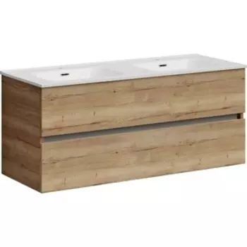 Тумба с раковиной Sancos Urban 120 два ящика, дуб галифакс натуральный (UR120-2EG, CN7004)