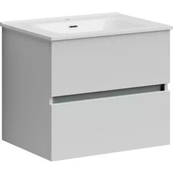 Тумба с раковиной Sancos Urban 60 два ящика, белый глянец (UR60W, CN7001)