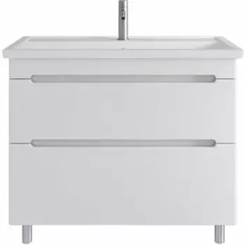 Тумба с раковиной Sanstar Адель 100х44 напольная, белая (385.1-1.4.1.КФОС)
