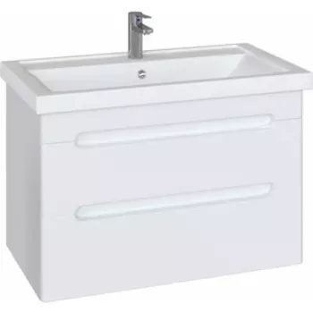 Тумба с раковиной Sanstar Адель 80 подвесная, белая, Kirovit Фостер